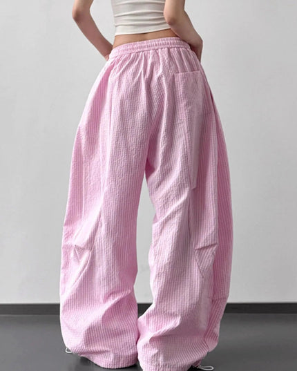 Drawstring Wide Leg Pants - Trendsi