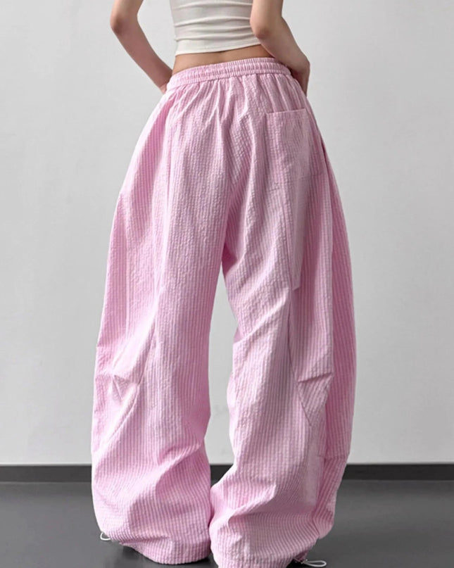 Drawstring Wide Leg Pants - Trendsi