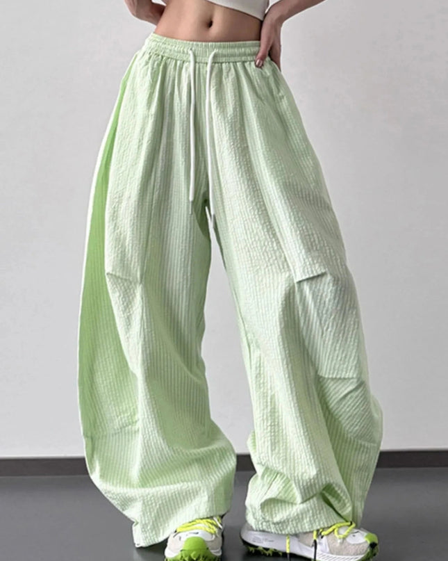 Drawstring Wide Leg Pants - Trendsi