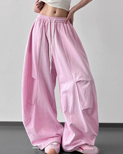 Drawstring Wide Leg Pants - Trendsi