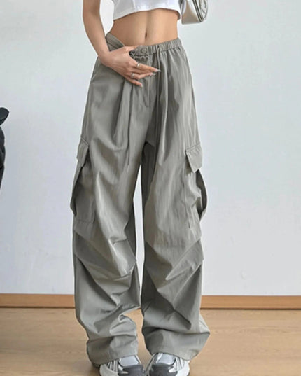 Drawstring Wide Leg Pants - Trendsi