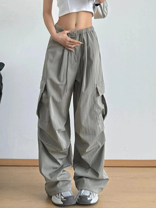 Drawstring Wide Leg Pants - Trendsi