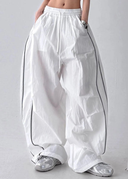 Drawstring Wide Leg Pants - Trendsi