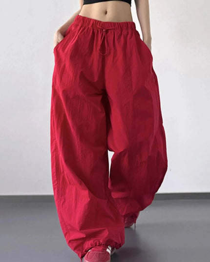 Drawstring Wide Leg Pants - Trendsi