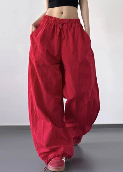 Drawstring Wide Leg Pants - Trendsi