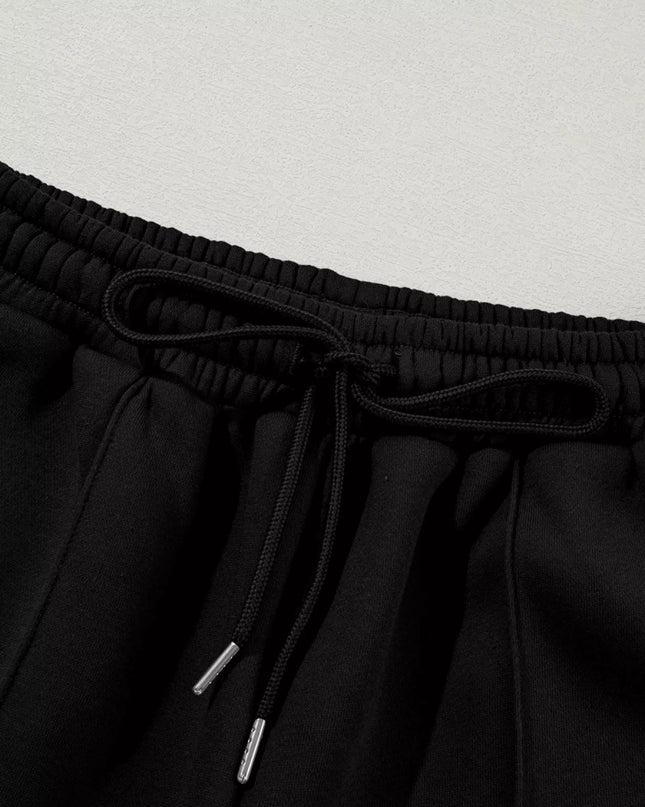 Drop Shoulder Zip Up Jacket and Drawstring Pants Active 2pcs Set - Trendsi