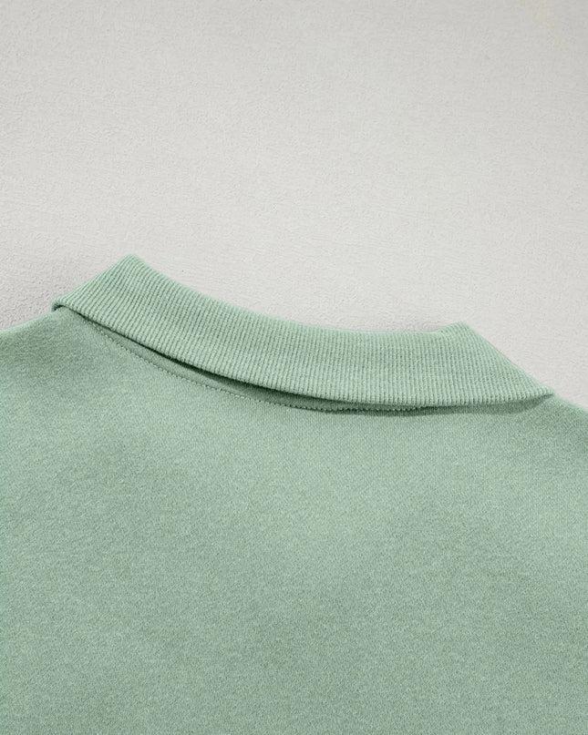 Drop Shoulder Zip Up Jacket and Drawstring Pants Active 2pcs Set - Trendsi