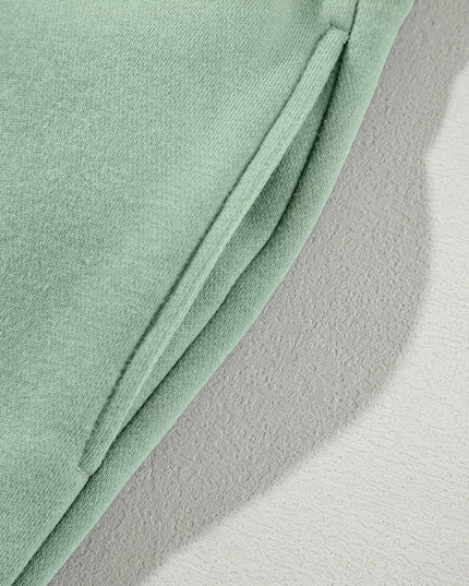 Drop Shoulder Zip Up Jacket and Drawstring Pants Active 2pcs Set - Trendsi