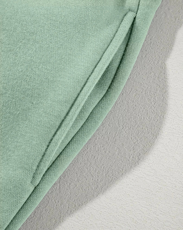 Drop Shoulder Zip Up Jacket and Drawstring Pants Active 2pcs Set - Trendsi