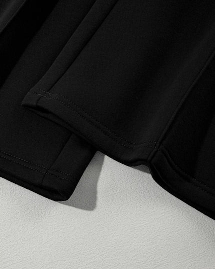 Drop Shoulder Zip Up Jacket and Drawstring Pants Active 2pcs Set - Trendsi