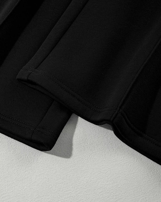 Drop Shoulder Zip Up Jacket and Drawstring Pants Active 2pcs Set - Trendsi