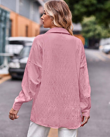 Dropped Shoulder Longline Shirt for Effortless Style and Comfort - Trendsi