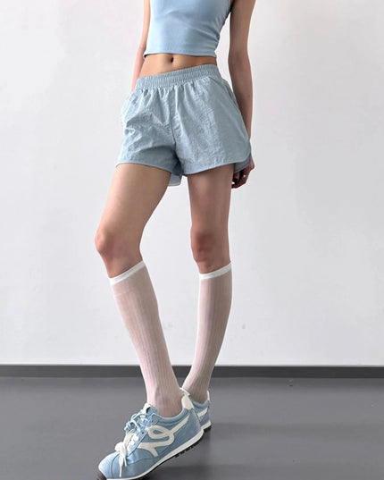 Elastic Waist Active Shorts - Trendsi