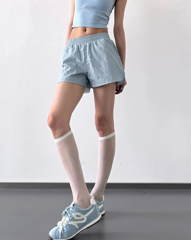 Elastic Waist Active Shorts - Trendsi