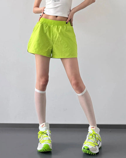 Elastic Waist Active Shorts - Trendsi