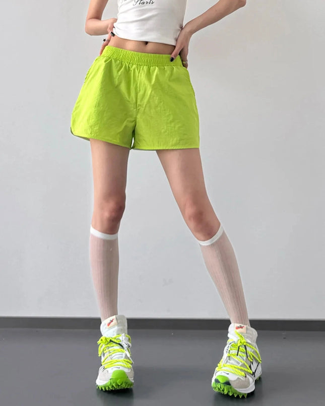 Elastic Waist Active Shorts - Trendsi