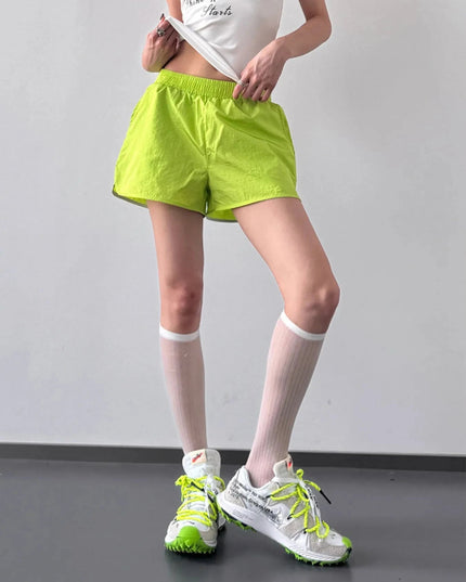 Elastic Waist Active Shorts - Trendsi