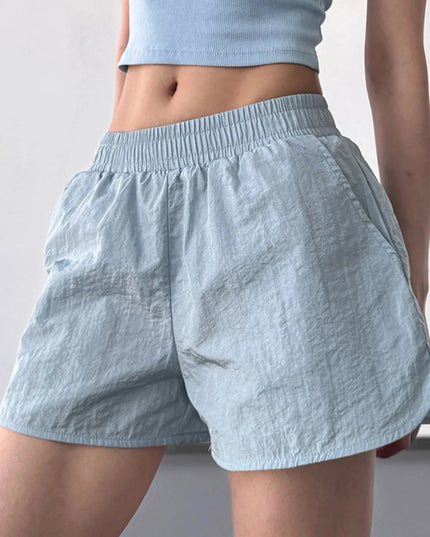 Elastic Waist Active Shorts - Trendsi