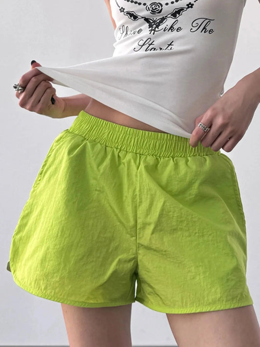 Elastic Waist Active Shorts - Trendsi