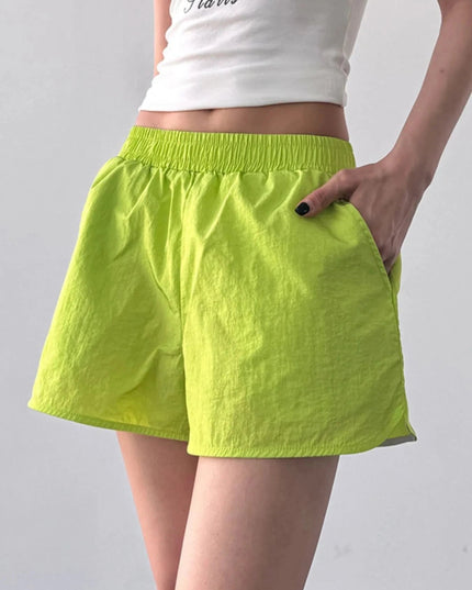 Elastic Waist Active Shorts - Trendsi