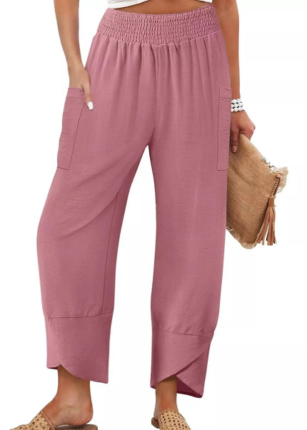 Elastic Waist Pants - Trendsi