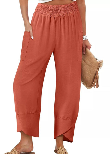 Elastic Waist Pants - Trendsi