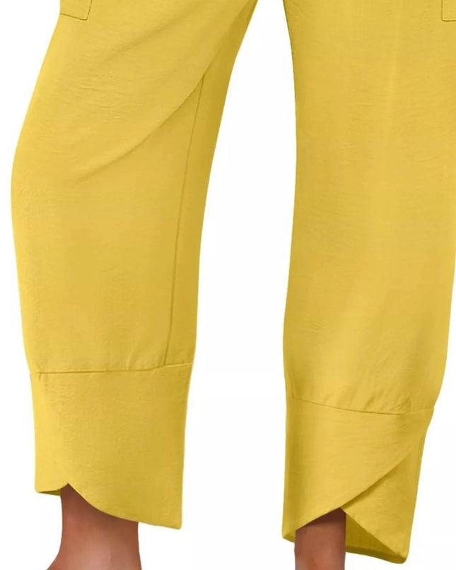 Elastic Waist Pants - Trendsi