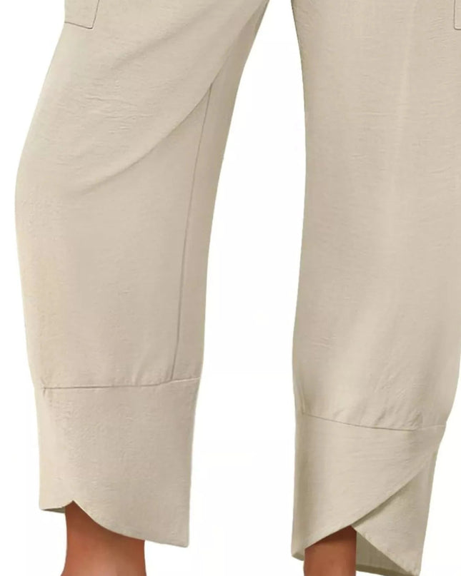 Elastic Waist Pants - Trendsi