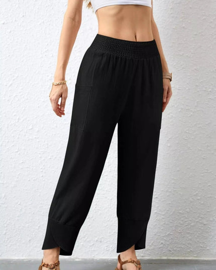 Elastic Waist Pants - Trendsi