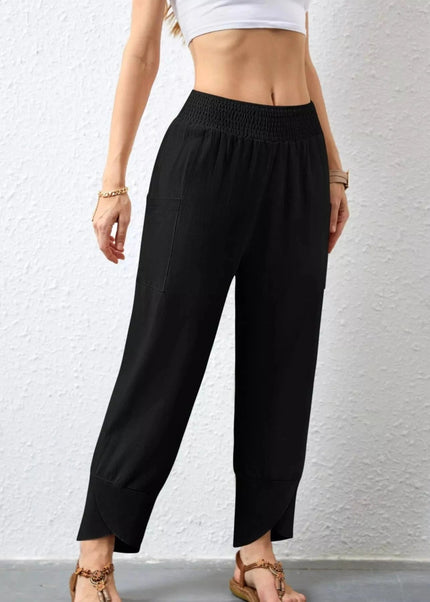 Elastic Waist Pants - Trendsi