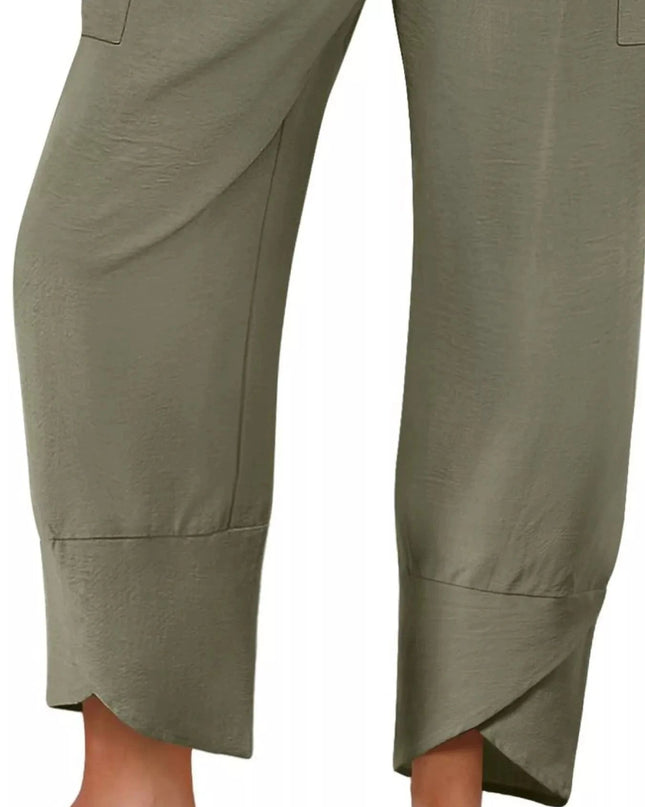 Elastic Waist Pants - Trendsi