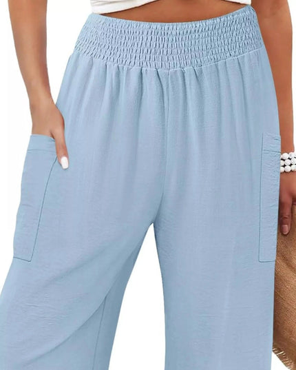 Elastic Waist Pants - Trendsi