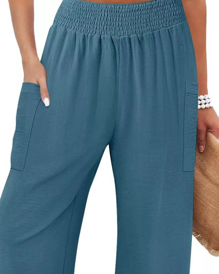 Elastic Waist Pants - Trendsi