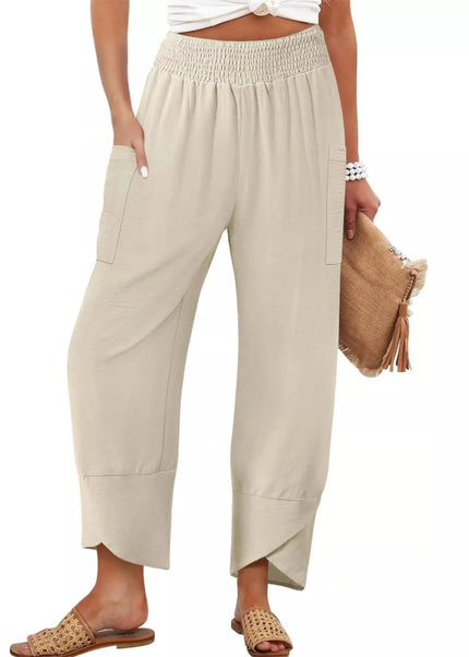 Elastic Waist Pants - Trendsi