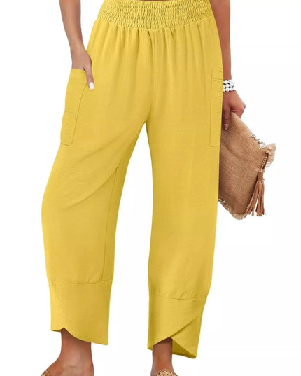Elastic Waist Pants - Trendsi