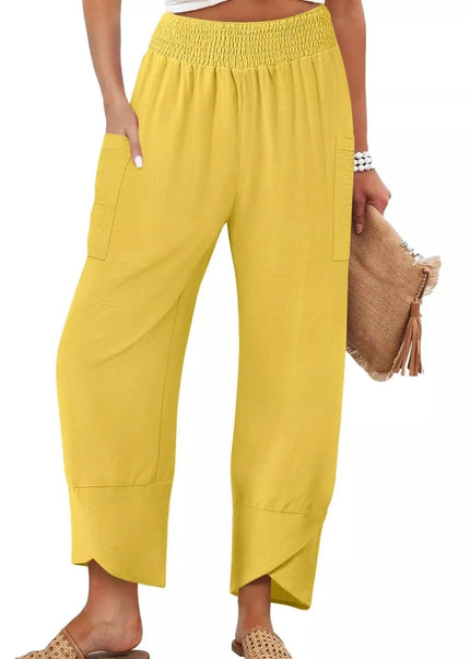 Elastic Waist Pants - Trendsi