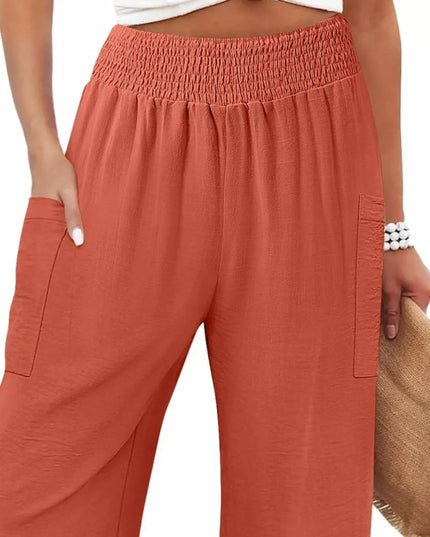 Elastic Waist Pants - Trendsi