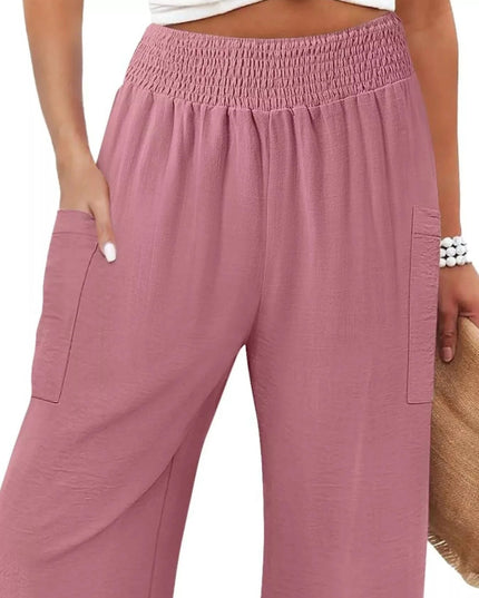 Elastic Waist Pants - Trendsi