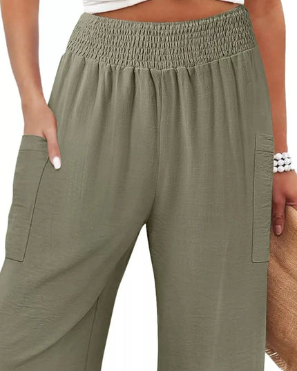 Elastic Waist Pants - Trendsi
