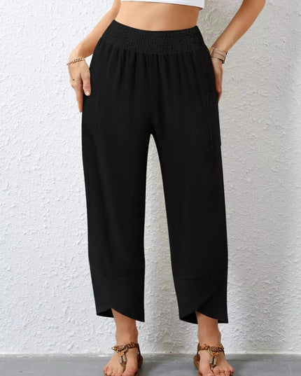 Elastic Waist Pants - Trendsi