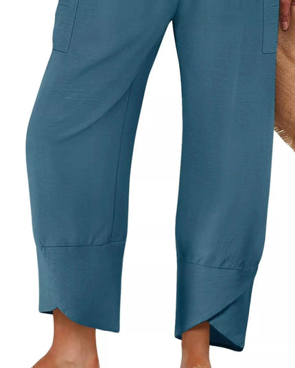 Elastic Waist Pants - Trendsi