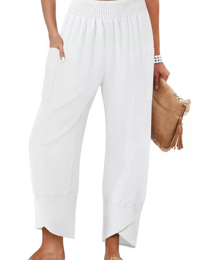 Elastic Waist Pants - Trendsi