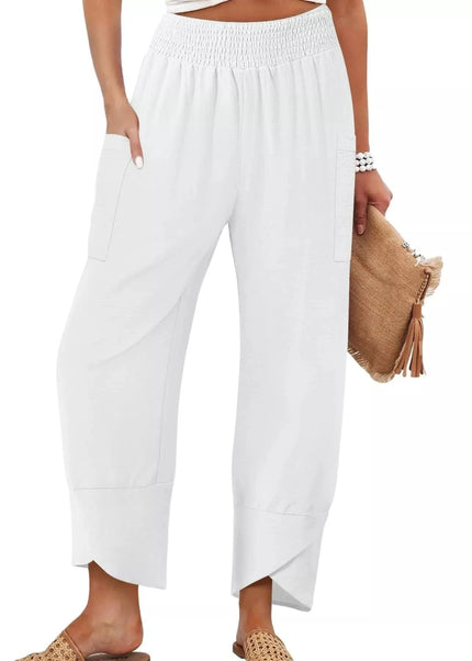 Elastic Waist Pants - Trendsi