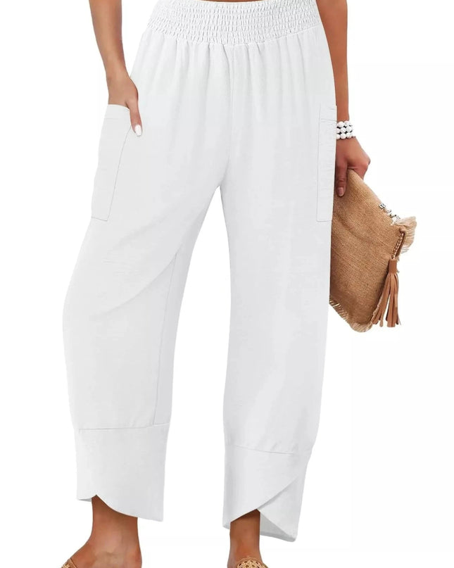Elastic Waist Pants - Trendsi