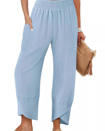 Elastic Waist Pants - Trendsi