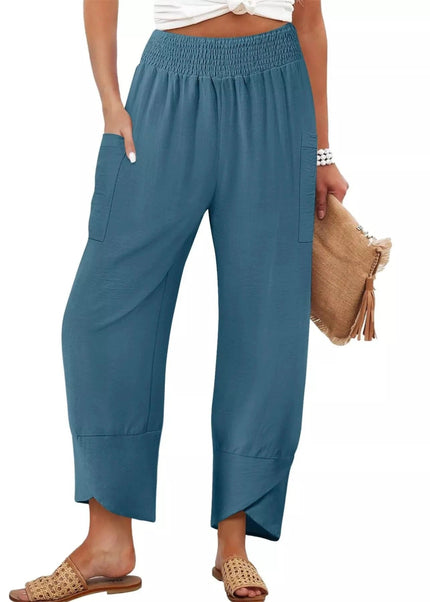 Elastic Waist Pants - Trendsi