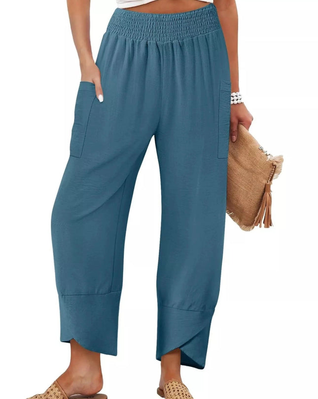 Elastic Waist Pants - Trendsi