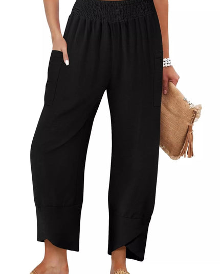 Elastic Waist Pants - Trendsi