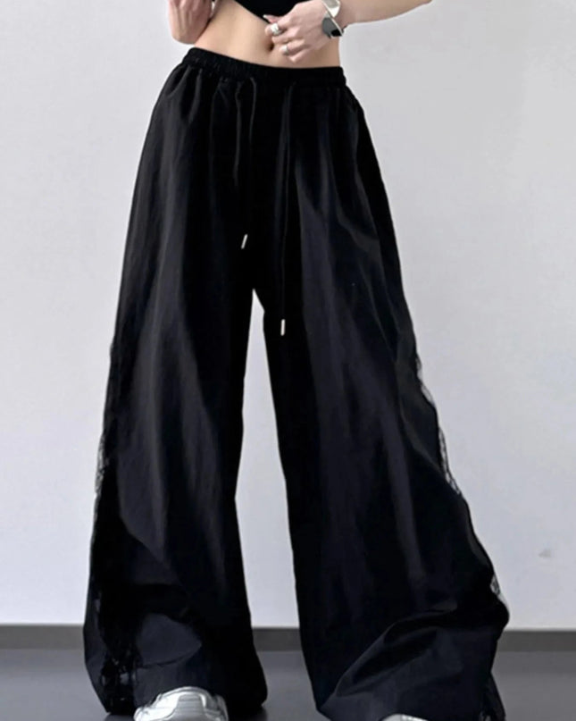 Elastic Waist Wide - Leg Pants - Trendsi