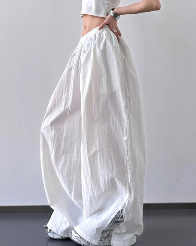 Elastic Waist Wide - Leg Pants - Trendsi